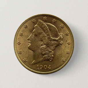 1904 tjugo dollar Coin beklär (huvud) eller penga Knapp