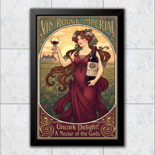1905 Årgångs Vin Rouge Impérial Vinreklam Poster