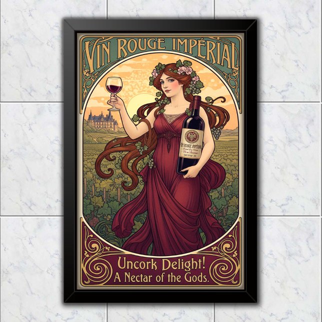 1905 Årgångs Vin Rouge Impérial Vinreklam Poster (Skapare uppladdad)