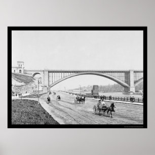 1905 års bron i Speedway Washington Poster