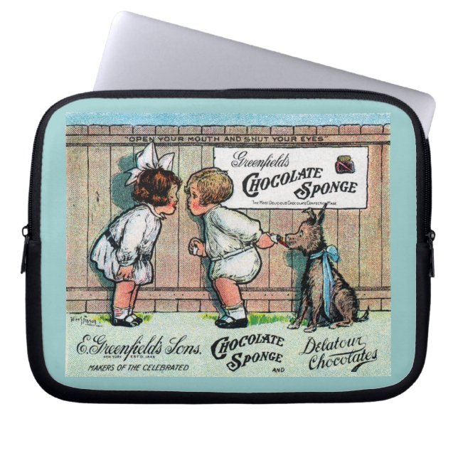 1905 Chocolate Candy Ad Laptop Sleeve (Framsidan)