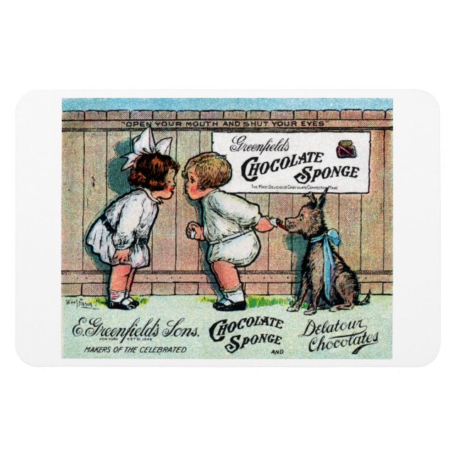1905 Chocolate Candy Ad Magnet (Horisontell)