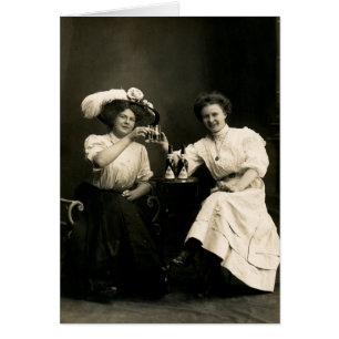 1905 Öl som dricker flickvänner Hälsningskort