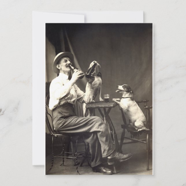 1905 Öl som dricker Hundar (Framsida)