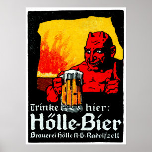 1905 tyska ölaffisch poster