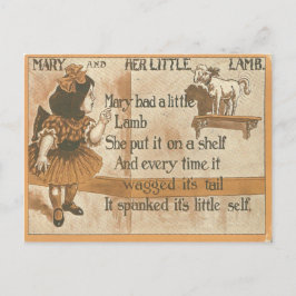 1905 Vintage Mary och hennes lammkort Vykort