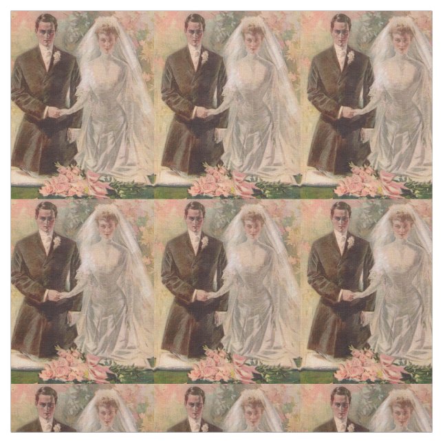 1906 Edwardian bröllop Tyg (Provkarta)