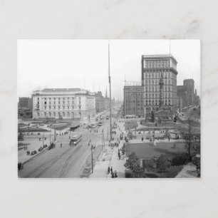 1906 Offentligt vykort på torget Cleveland Ohio