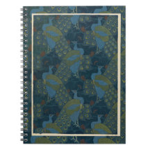 1906 Vintage European peacocks tapet art