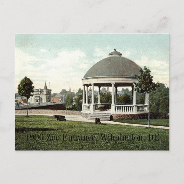 1906 Zoo Entrance, Wilmington, DE Vykort (Framsida)