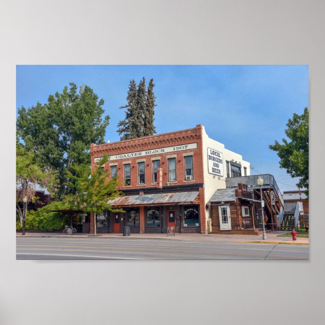 1907 års block, Lander, Wyoming Poster (Framsidan)