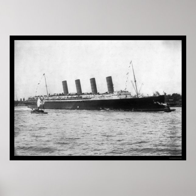 1907 års borgmästare i Lusitania Poster (Framsidan)