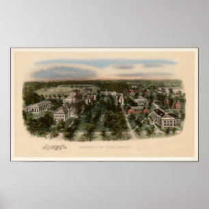 1907 beskåda av universiteten av North Carolina Poster