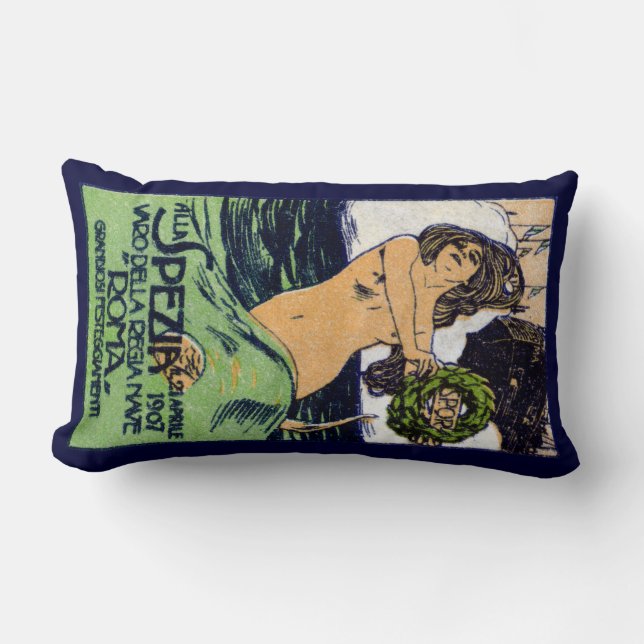 1907 Italienska bybor Lumbarkudde (Framsida)