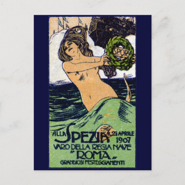 1907 Italienska bybor Vykort (Framsida)