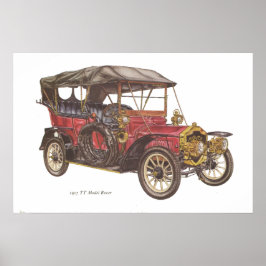 1907 TT Modell Rover Automobile Poster
