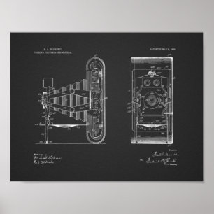 1908 FV-utskrift av kamerapatent Art Teckning Poster