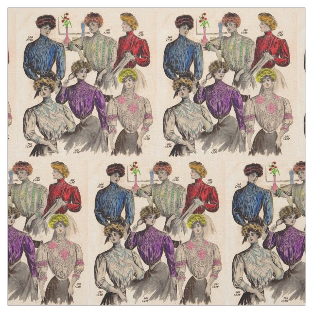 1908 Gimbels dam blouses waists no. 2 Tyg (Provkarta)