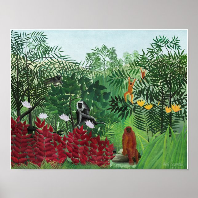 1908 Henri Rousseau Painting Poster (Framsidan)
