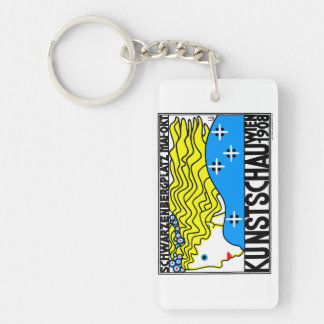 1908 Wien Art nouveau Art Show Fair Maiden Nyckelring