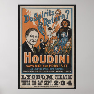 1909 Houdini-Poster Poster