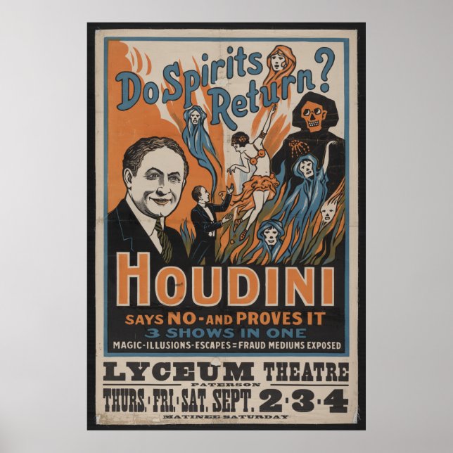 1909 Houdini-Poster Poster (Framsidan)