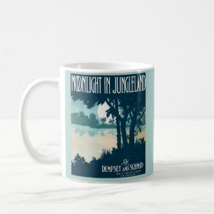 1909 Moonlight i Jungleland lakan musikskydd Kaffemugg