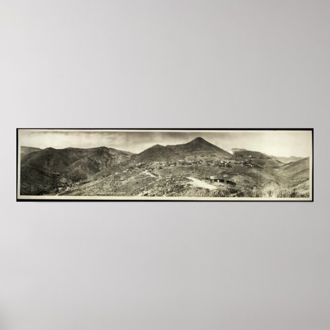1909 Panoramisk vy, Jerome, AZ Yard Long Photo Poster (Framsidan)