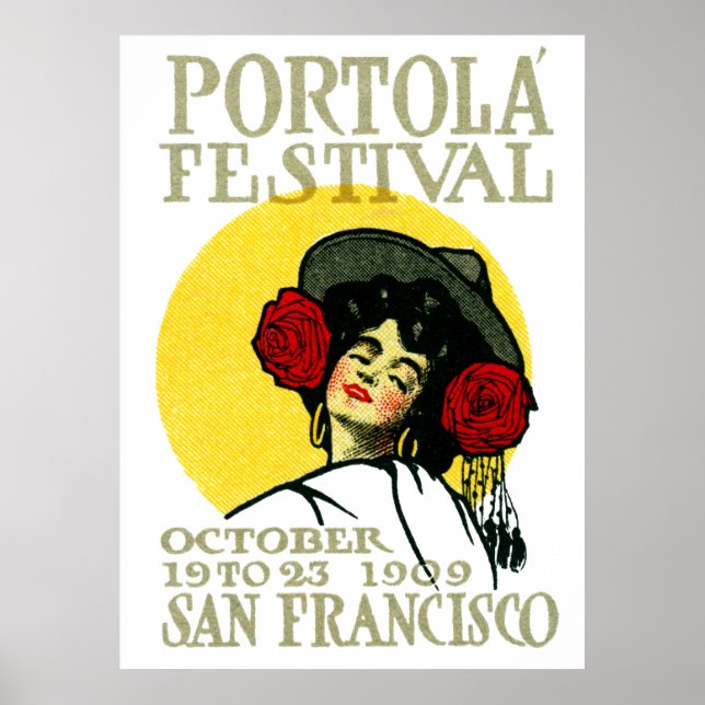 1909 San Francisco Portola-festival Poster (Framsidan)