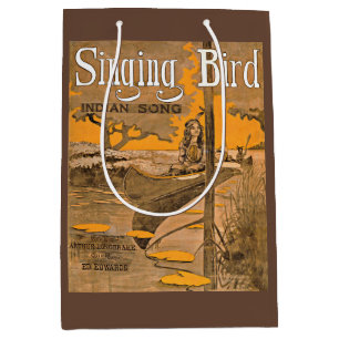 1909 Singing Bird lakan musik print