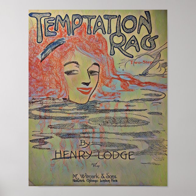1909 Temptation Rag 2 Step Poster (Framsidan)