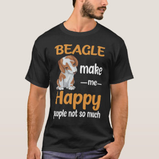 190 Beagle gör mig Lycklig T Shirt