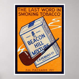 1910 Beacon Backe Pipe Tobacco Poster