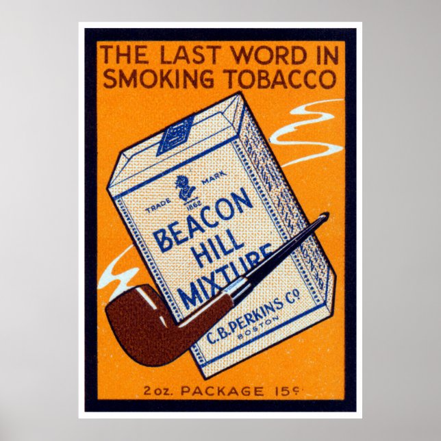 1910 Beacon Backe Pipe Tobacco Poster (Framsidan)