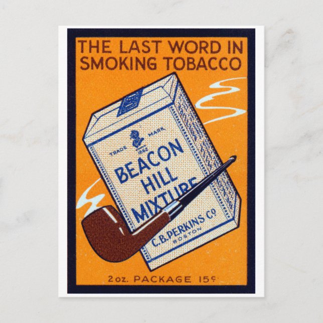 1910 Beacon Backe Pipe Tobacco Vykort (Framsida)