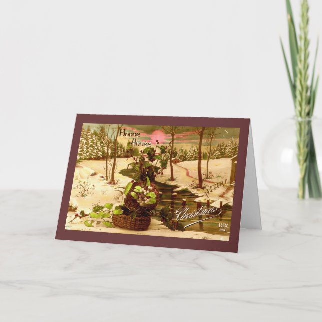 1910 Bonne Anee FRANSK Nya året Hälsning Helgkort (Framsida)