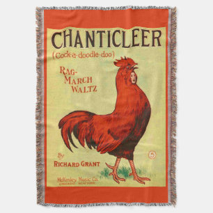 1910 Chanticleer lakan musikutskrift Filt