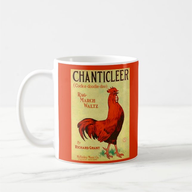 1910 Chanticleer lakan musikutskrift Kaffemugg (Vänster)