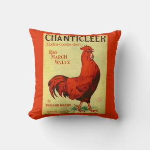 1910 Chanticleer lakan musikutskrift Kudde
