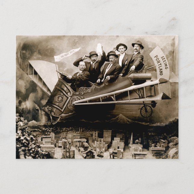 1910 Flygning över Portland Vykort (Framsida)