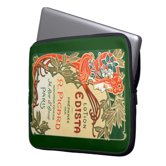 1910 Fransk Art nouveau Laptop Sleeve (Framsidan Vänster)
