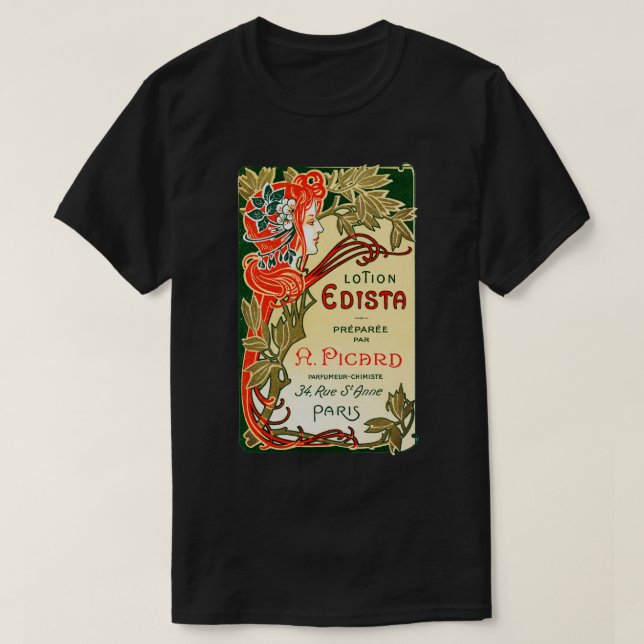 1910 Fransk Art nouveau T Shirt (Design framsida)