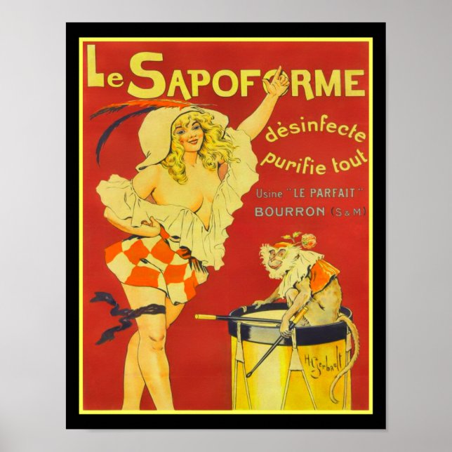 1910 Fransk Le Sapoforme Desinfete Ad Poster (Framsidan)