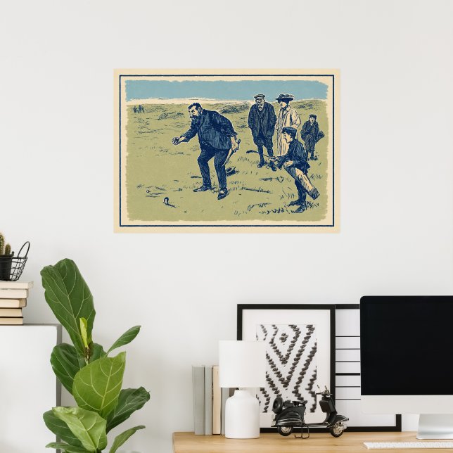 1910 Golf - Konsttryck Poster (Hemmakontoret)