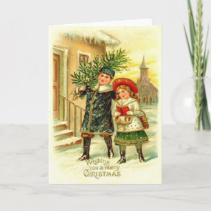 1910 ÖNSKAR EN God jul Helgkort