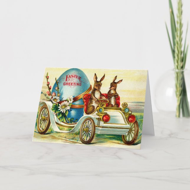 1910 Påsk-kaniner Hälsning! Helgkort (Framsida)