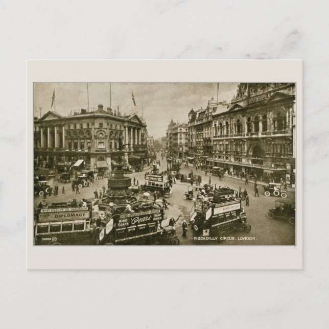 1910 Piccadilly Circus Vykort (Framsida)