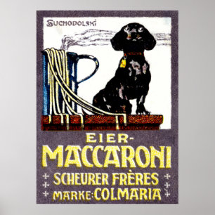 1910 Poster av makaroner