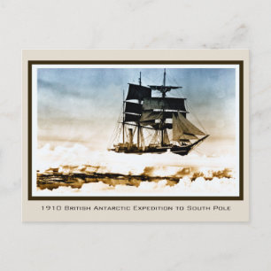 1910 Scott Expedition to Terra Nova South Pole Vykort
