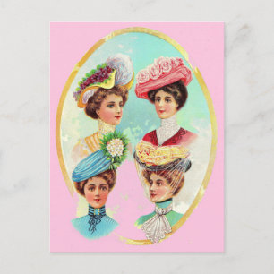 1910 sommarhattar vykort
